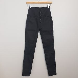 Frame Tuxedo-Style Coated Jeans